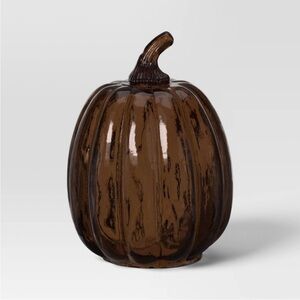 Small Glass Pumpkin Amber - Threshold